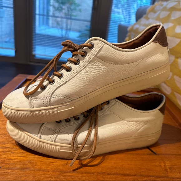 Frye Men's Walker Low White Leather Sneakers - Picture 2 of 10